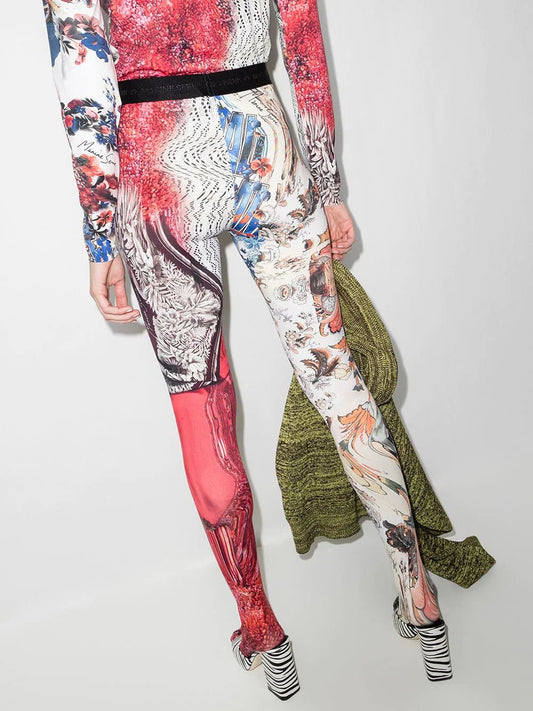 Marine Serre Legging Cap "Archive Mixture RECYCLÉDE"