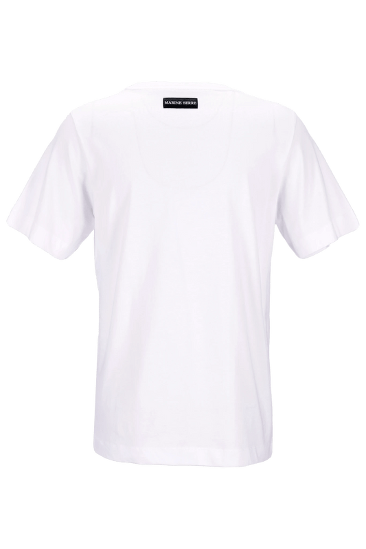 Marine Serre T-shirt en coton blanc à logo brodé - LECLAIREUR