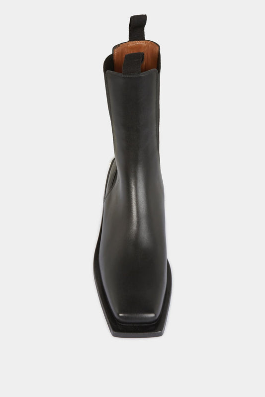 Marsèll Bottines Chelsea en cuir de veau noir - LECLAIREUR