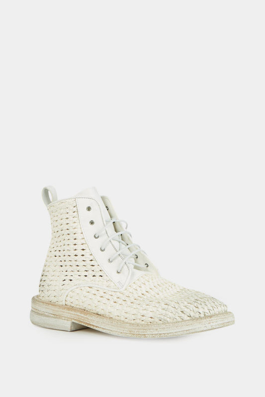 Marsèll High top derbies in white braided leather