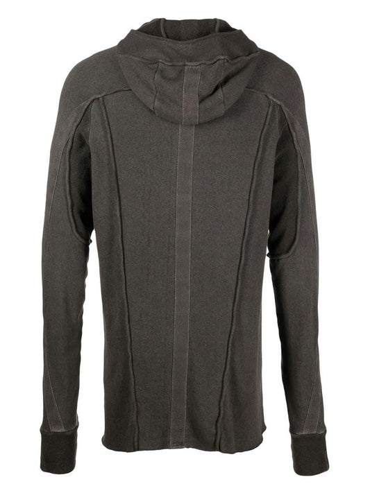 Masnada Hoodie with zipper and contrasting inserts