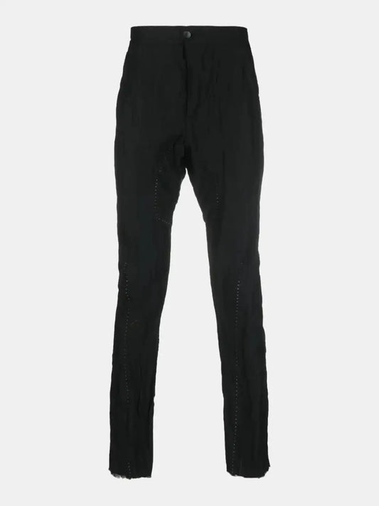 Masnada Black cotton blend tapered pants