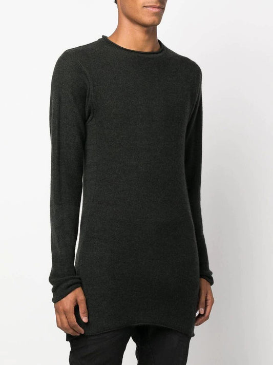 Masnada Merino wool and cashmere sweater, black