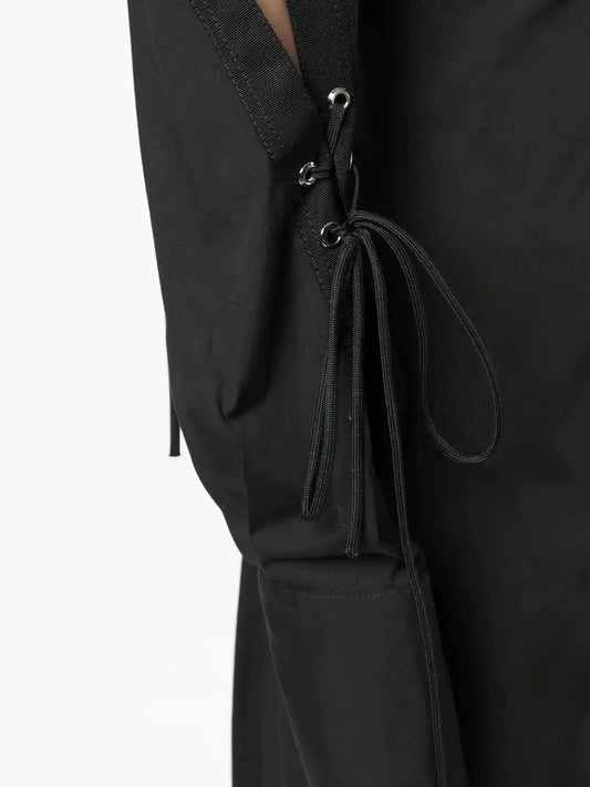 Monse Chemise en coton noir à coupe longue - LECLAIREUR