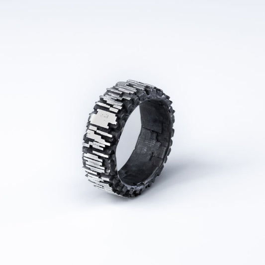 MØSAIS Ring "ASTEROID-00" in sterling silver