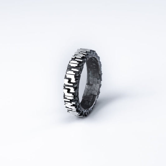 MØSAIS Ring "ASTEROID-Z1" in sterling silver