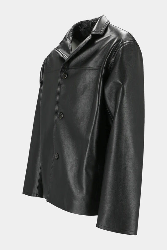 Nanushka "Arto" blazer in black recycled leather