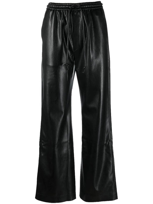 Nanushka CALIE pants in black vegan leather