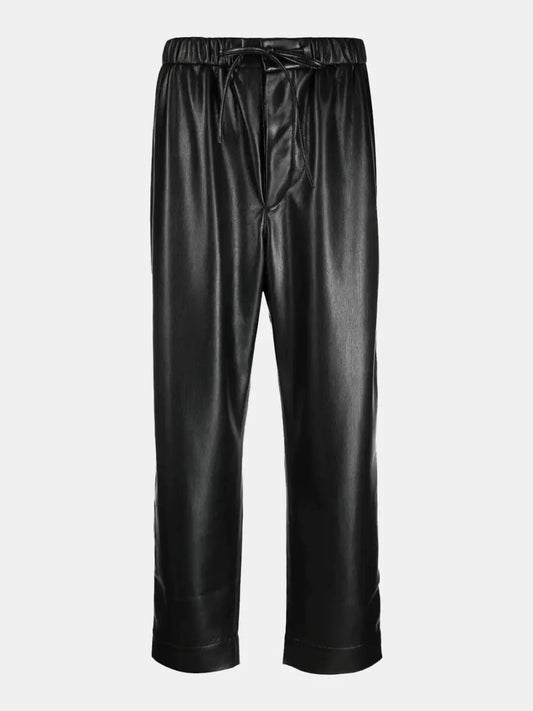 Nanushka "Maven" pants in black vegan leather