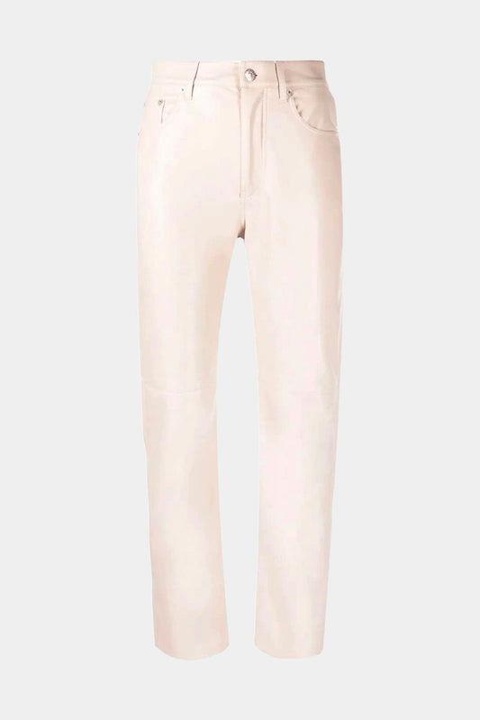 Nanushka "vinni" pants in beige vegan leather