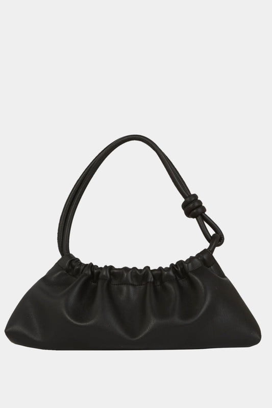 "VALERIE" black vegan leather handbag