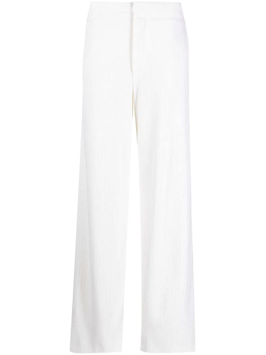 Nells Nelson Pantalon ample "Joelle" en laine vierge blanche - LECLAIREUR