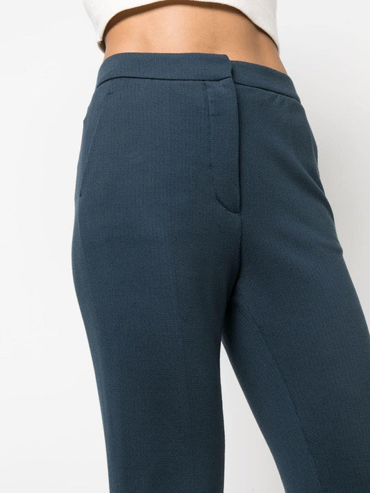 Nells Nelson Pantalon "Fabianne" en soie mélangée bleue - LECLAIREUR