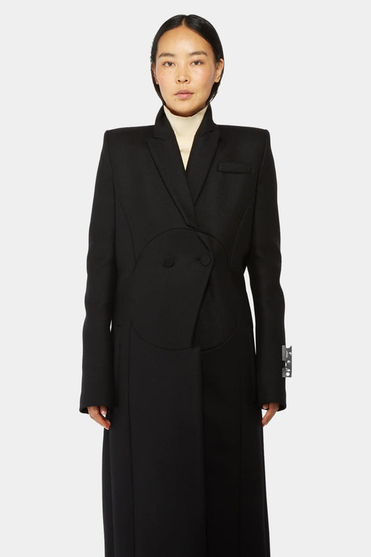 Off-White Long black wool coat