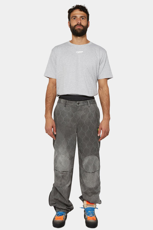 Off-White right pants to contrasting print