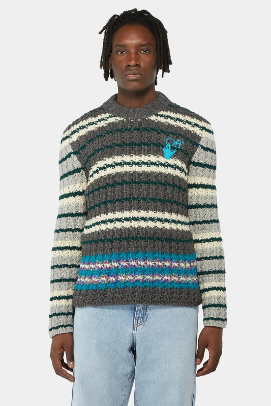 Off-White Sweater in colorful wool mesh