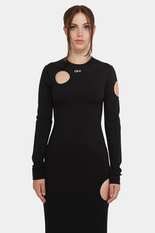 Black knit dress