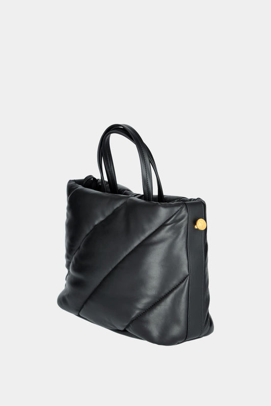 "Nailed" black leather bag 