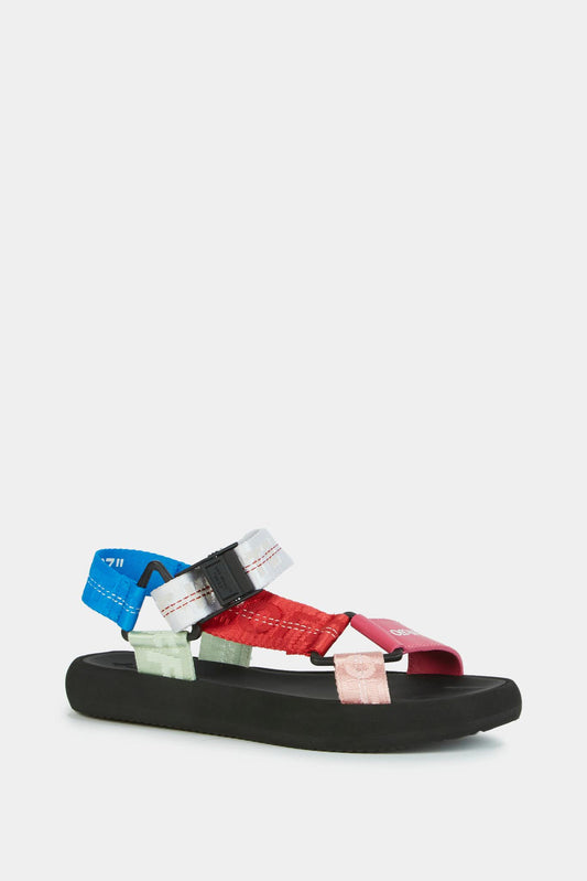 Multicolor nylon webbing sandals