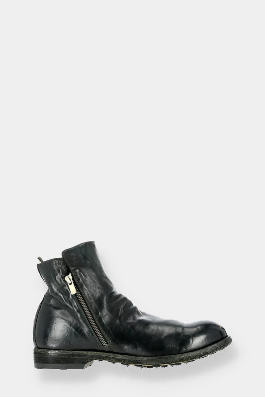 Officine Creative "Arbus" black ankle boots with ruching details