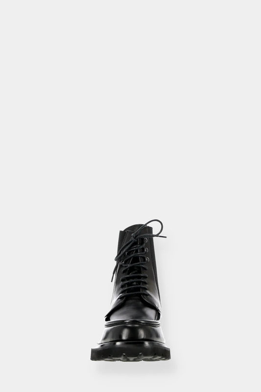 Officine Creative "Conceptual/005" black ankle boots with front lacing