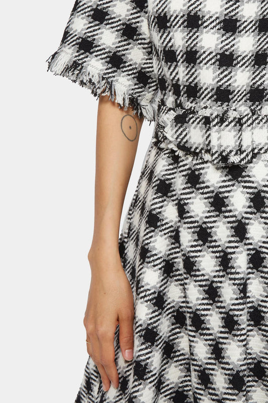Oscar de la Renta Robe asymétrique à carreaux - LECLAIREUR