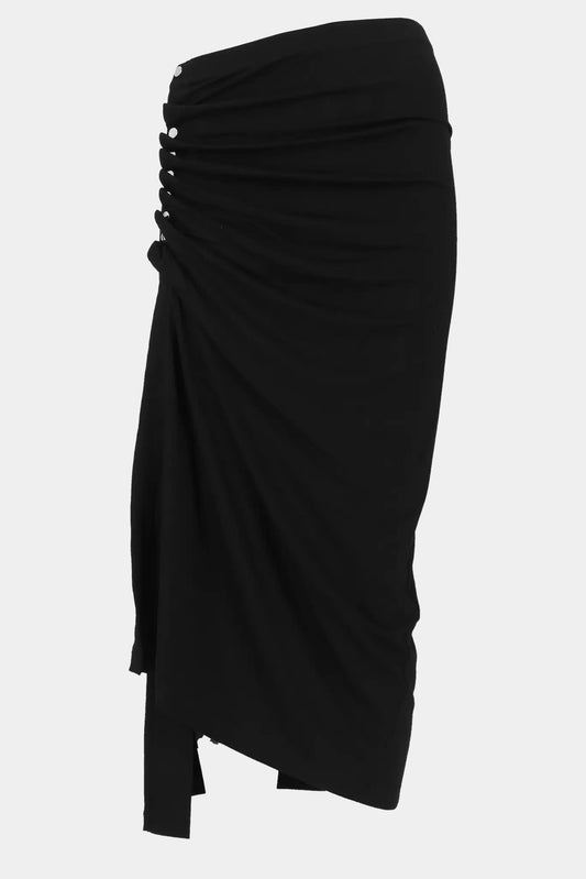 Paco Rabanne Black Asymmetrical Skirt