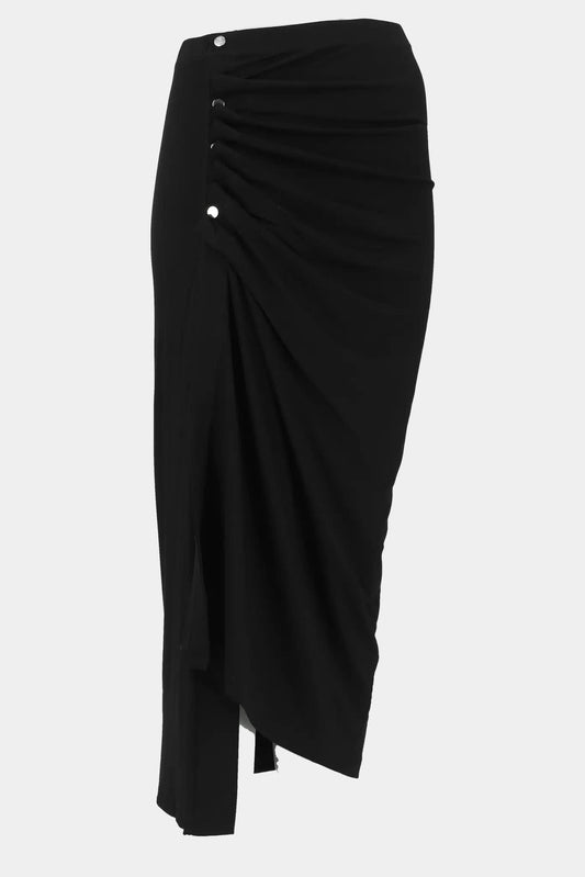 Paco Rabanne Jupe asymétrique noire - LECLAIREUR
