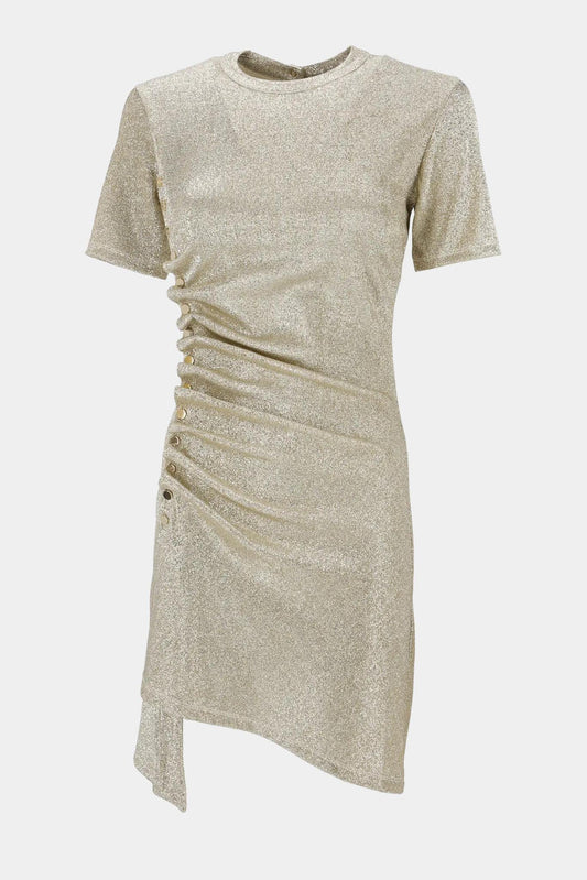 Paco Rabanne Gold dress with side buttons