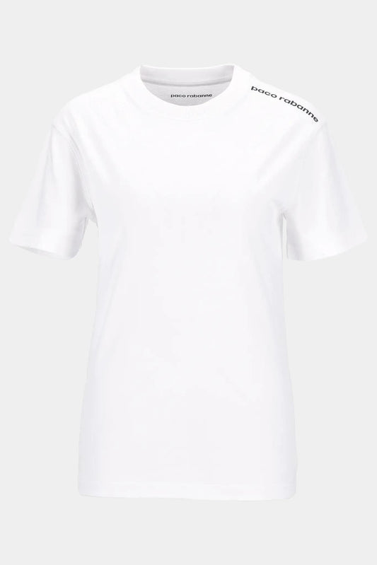 Paco Rabanne T-shirt "BODYLINE" in white cotton