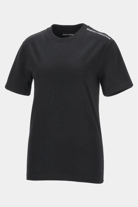 Paco Rabanne T-shirt "BODYLINE" in black cotton