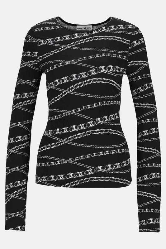 Paco Rabanne Top "Silver Punk Chain