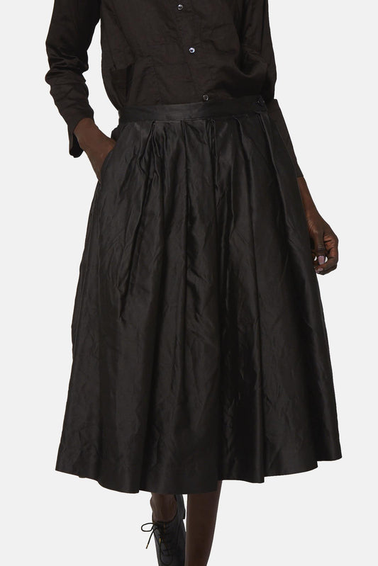 Paul Harnden Black Silk Skirt