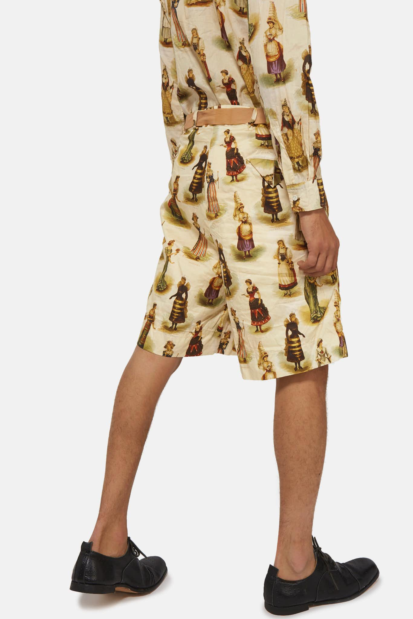 Paul Harnden Printed Belted Shorts