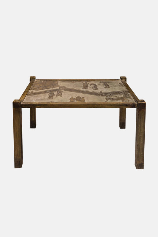 Philip & Kelvin Laverne Table Basse en bois et bronze - LECLAIREUR