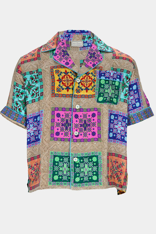 Pierre-Louis Mascia "Aloe" shirt in multicolored silk