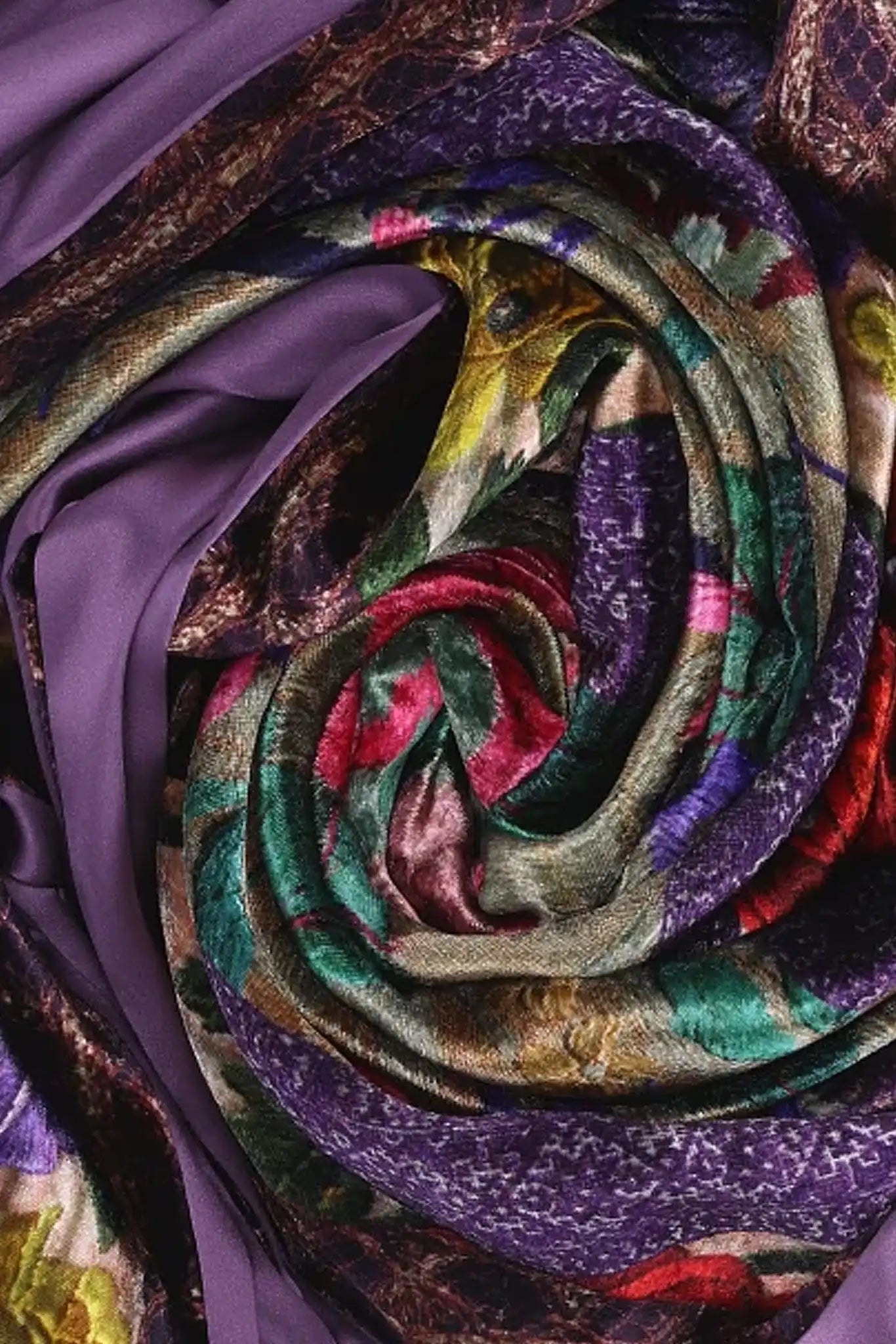 Pierre-Louis Mascia Kanadas floral-embroidered scarf - Purple