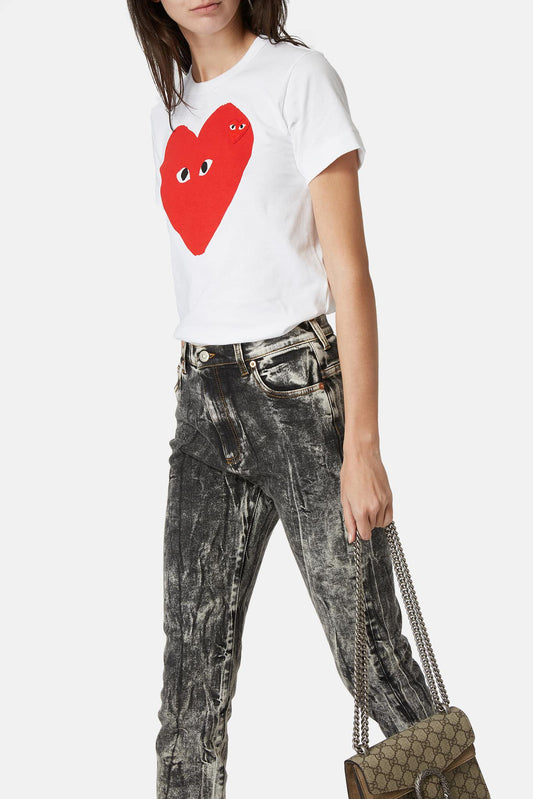 Play Comme Des Garçons Printed cotton T-shirt