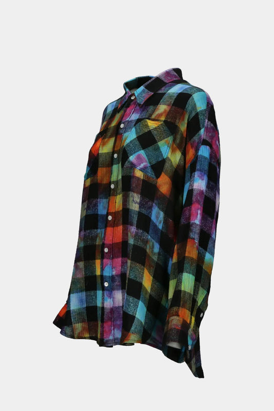 R13 Oversize shirt "Rainbow plaid"
