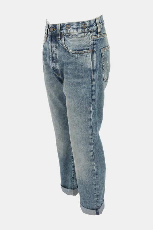 R13 "Iggy Jean" blue cotton jeans