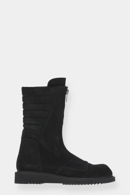 Rick Owens Black zipper front boots